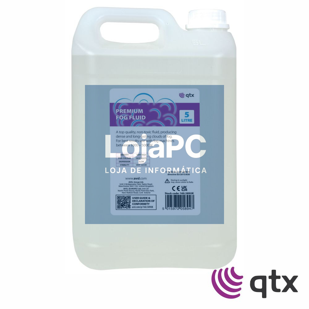 Líquido De Fumos Premium Alta Densidade 5L QTX