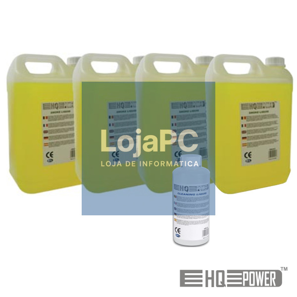 CONJUNTO 4 LÍQUIDOS FUMOS 5L E LÍQUIDO LIMPEZA HQ POWER