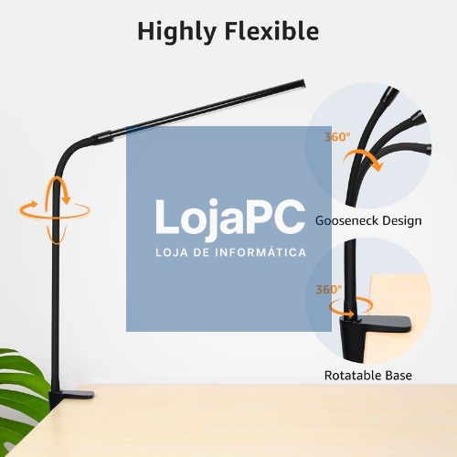 LEPRO 310006 LED DESK LAMP ADJUSTABLE USB-C OPR310006-DWW