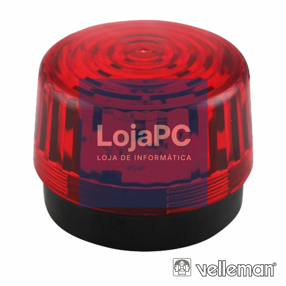 LÂMPADA ESTROBOSCÓPICA 12VDC VERMELHO VELLEMAN