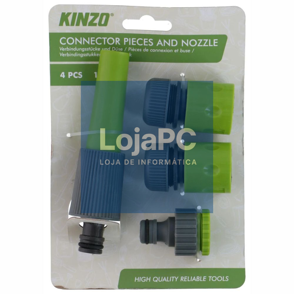 Agulheta Para Mangueira C/ 3 Adaptadores KINZO