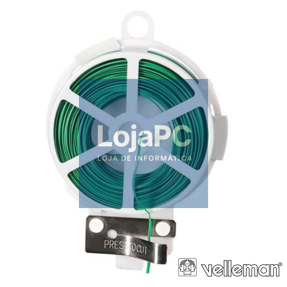 BOBINA DE FIO REVESTIDO C/ CORTADOR 30M VELLEMAN