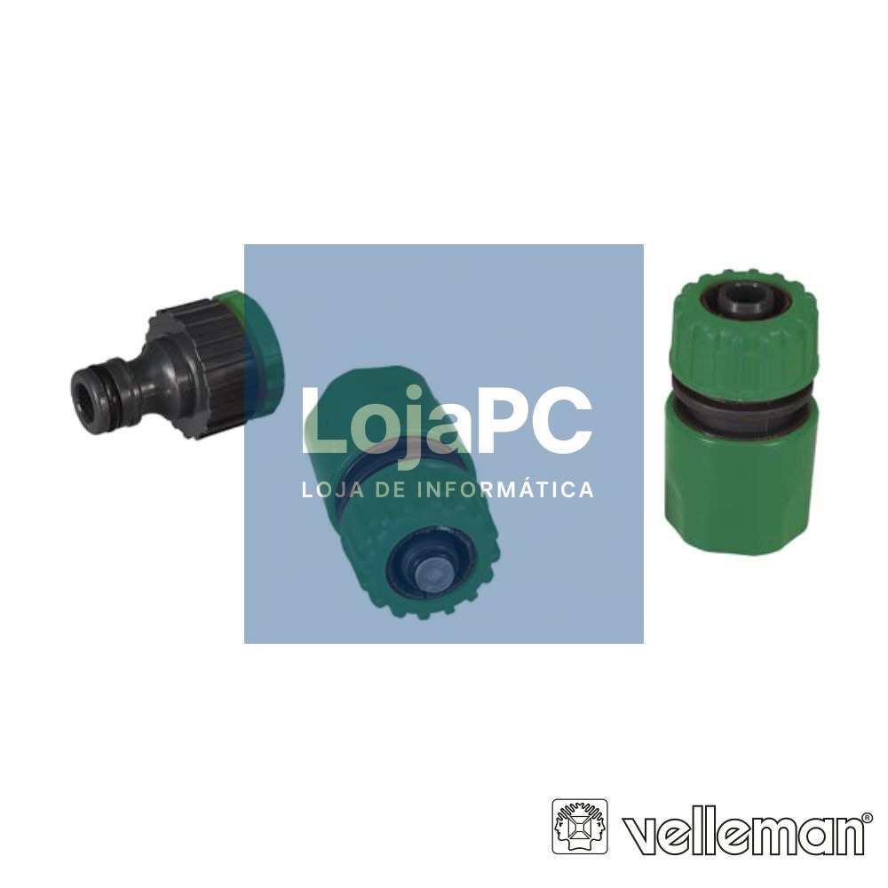 Conjunto de 3 Adaptadores P/ Mangueira VELLEMAN