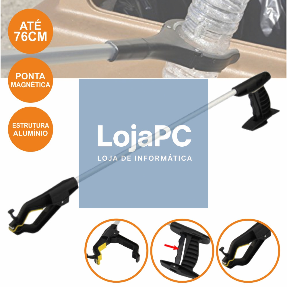 PINÇA P/ LIXO DOMÉSTICO E JARDIM ALUMÍNIO 76CM