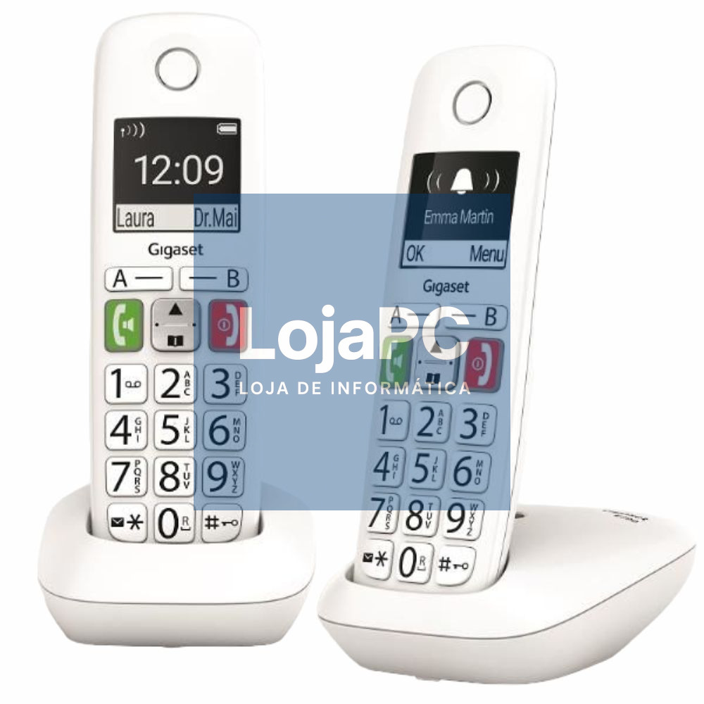 Conjunto 2 Telefones S/ Fios E290 Branco Gigaset