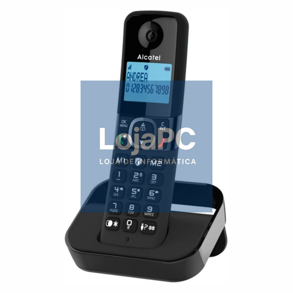 Telefone S/ Fios C/ Bloqueio de Chamadas Preto ALCATEL