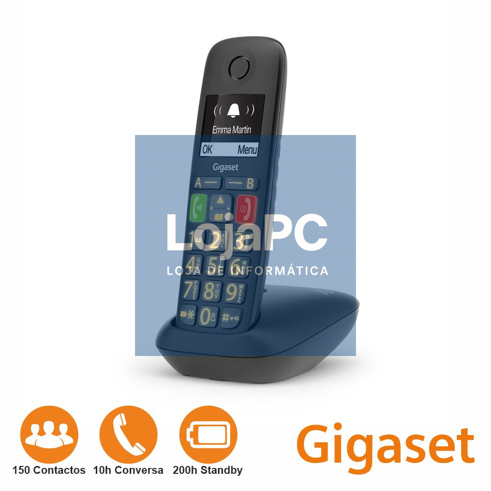 Telefone S/ Fios E290 Preto Gigaset