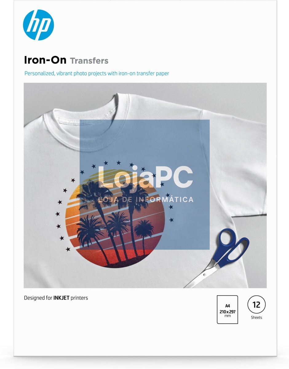 HP original Iron-on transfers thermical 170g/m2 A4 12 sheets 1-pack