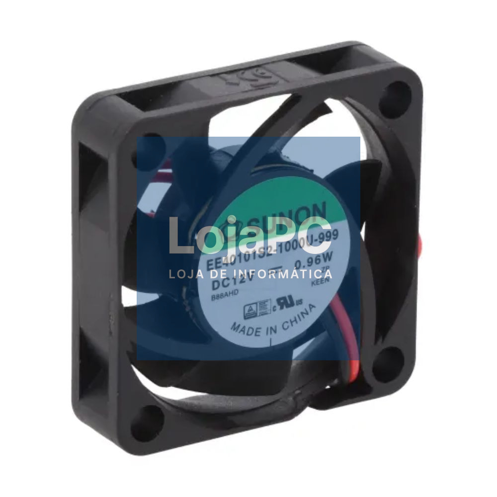 Ventoinha 12VDC 40x40x10mm 2 Fios EE40101S2-1000U-999 SUNON