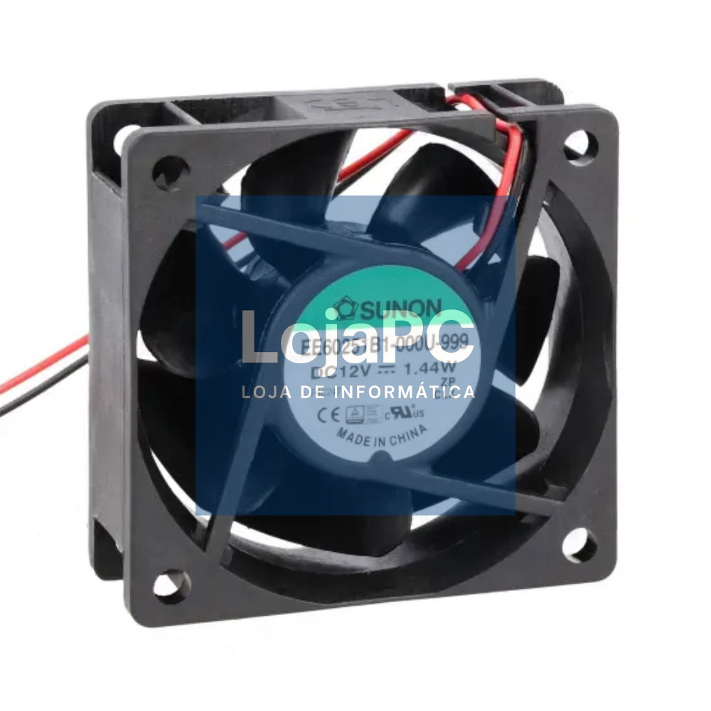 Ventoinha 12VDC 60x60x25mm 2 Fios EE60251B1-000U-999 SUNON