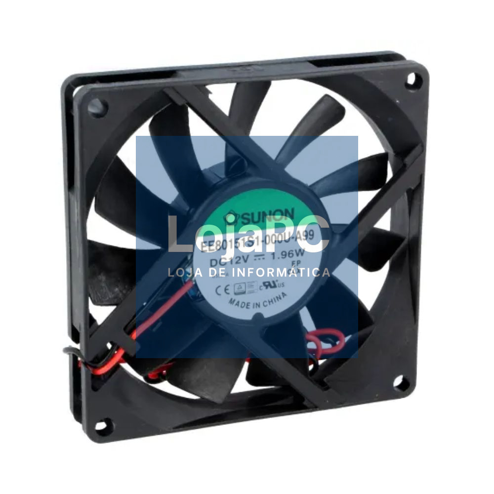 Ventoinha 12VDC 80x80x15mm 2 Fios EE80151S1-000U-A99 SUNON