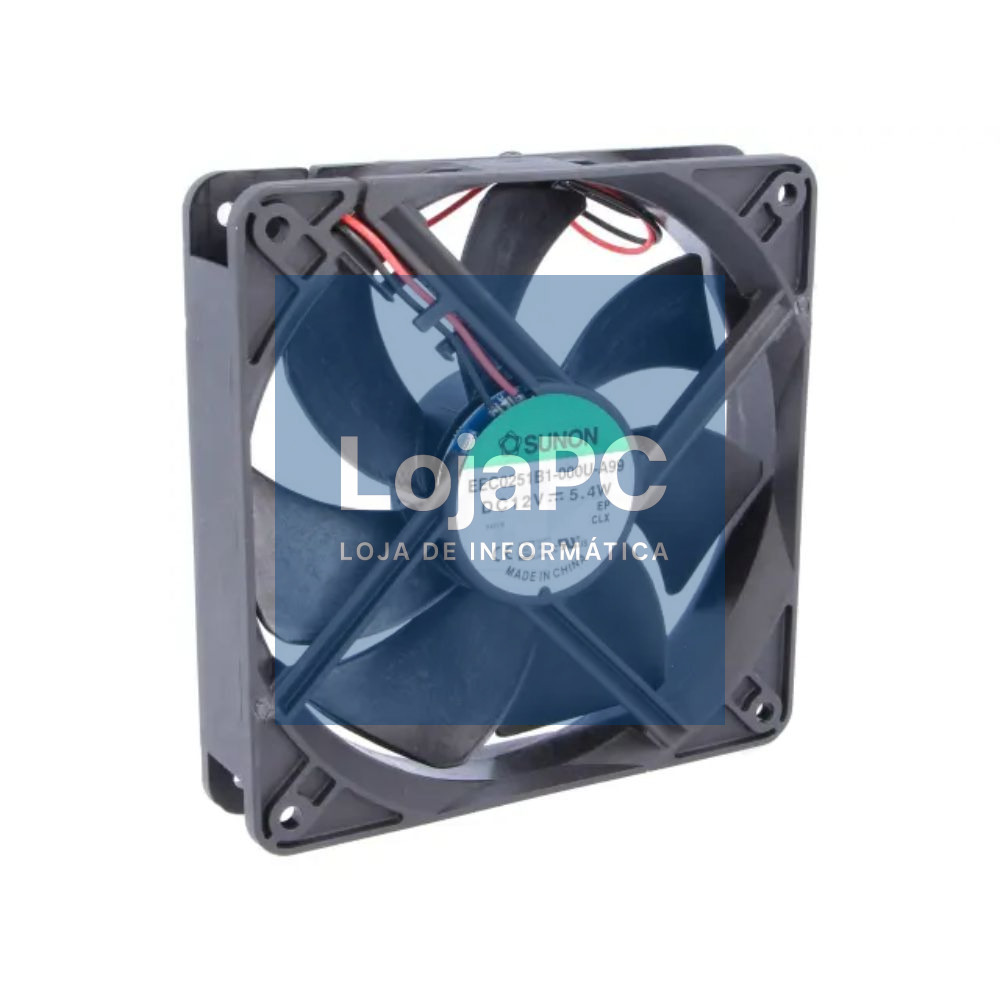 Ventoinha 12VDC 120x120x25mm 2 Fios EEC0251B1-000U-A99 SUNON
