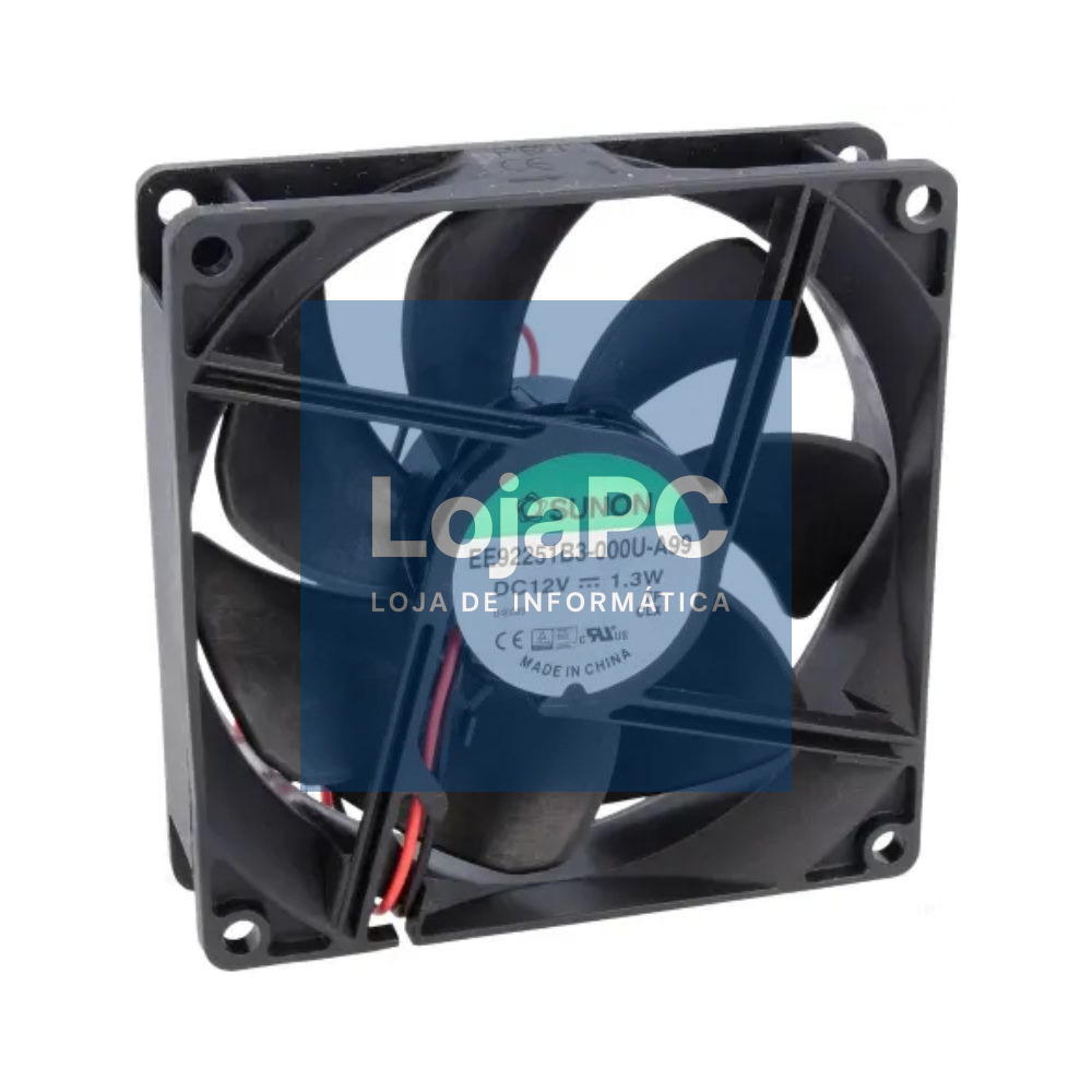 Ventoinha 12VDC 92x92x25mm 2 Fios EE92251B3-000U-A99 SUNON