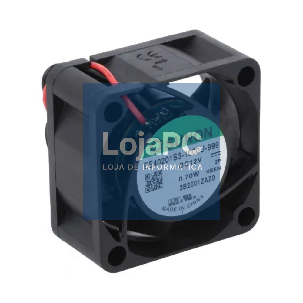 Ventoinha 12VDC 40x40x20mm 2 Fios EE40201S3-1000U-999 SUNON