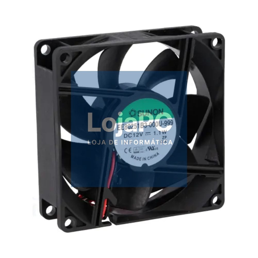 Ventoinha 12VDC 80x80x25mm 2 Fios EE80251B3-000U-999 SUNON
