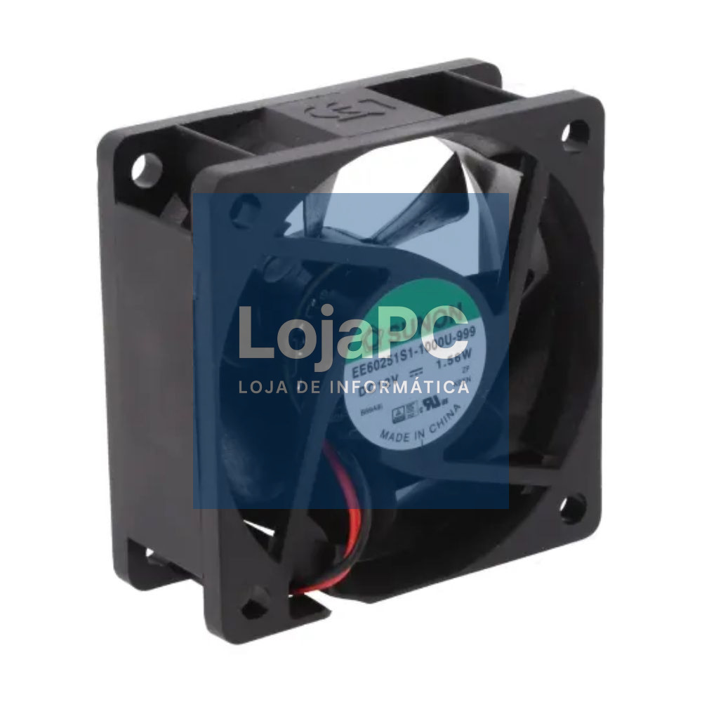 Ventoinha 12VDC 60x60x25mm 2 Fios EE60251S1-1000U-999 SUNON
