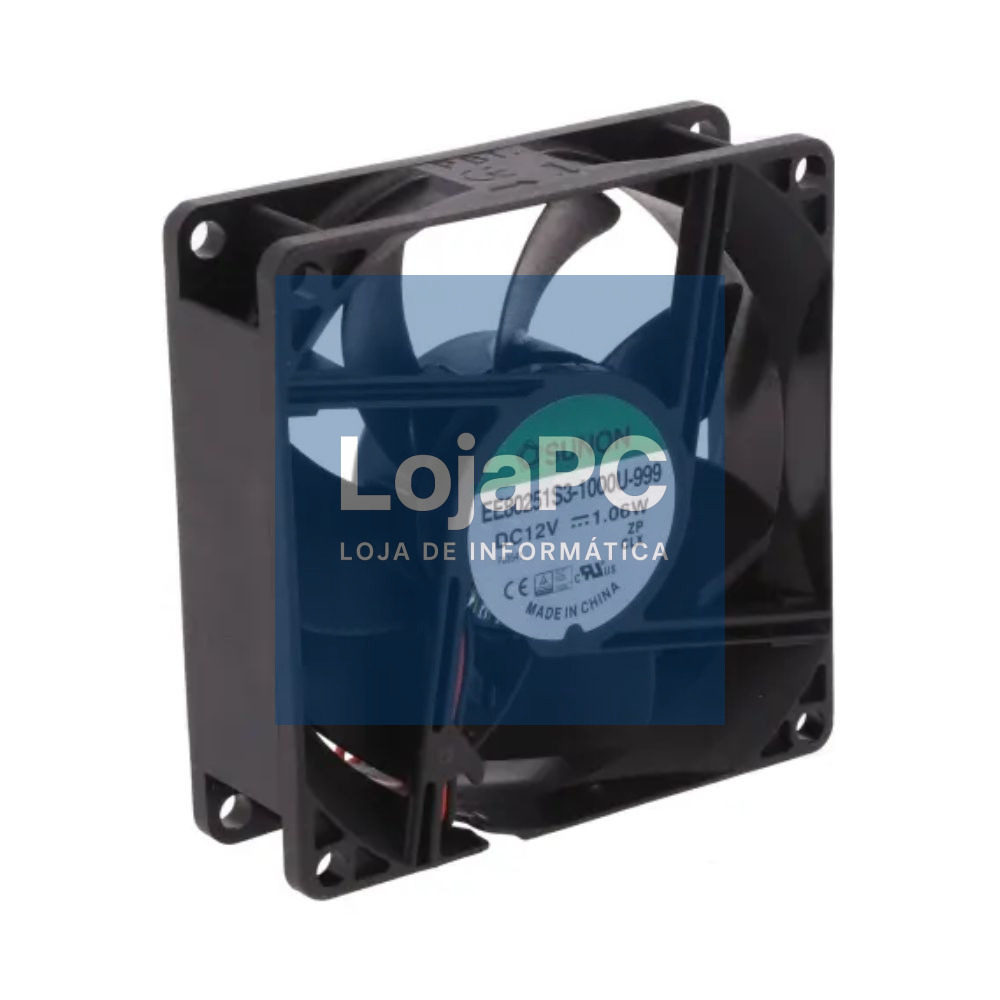 Ventoinha 12VDC 80x80x25mm 2 Fios EE80251S3-1000U-999 SUNON
