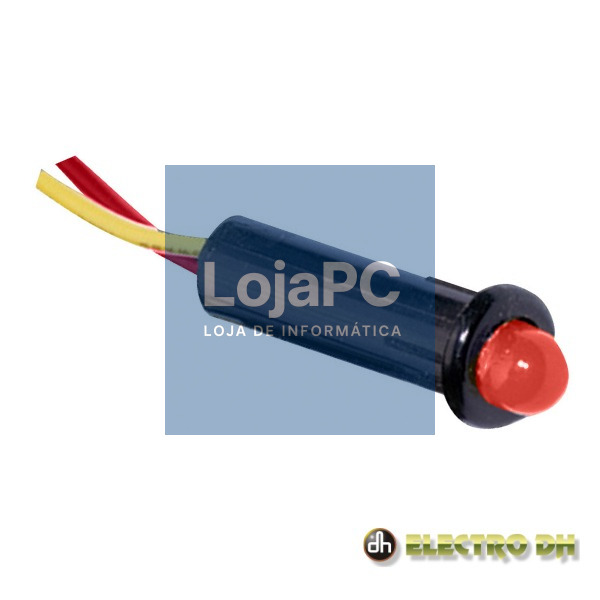 LED PILOTO ALTO BRILHO VERMELHO 5MM 12V EDH