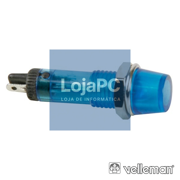 LUZ PILOTO REDONDO AZUL 8MM 12V VELLEMAN