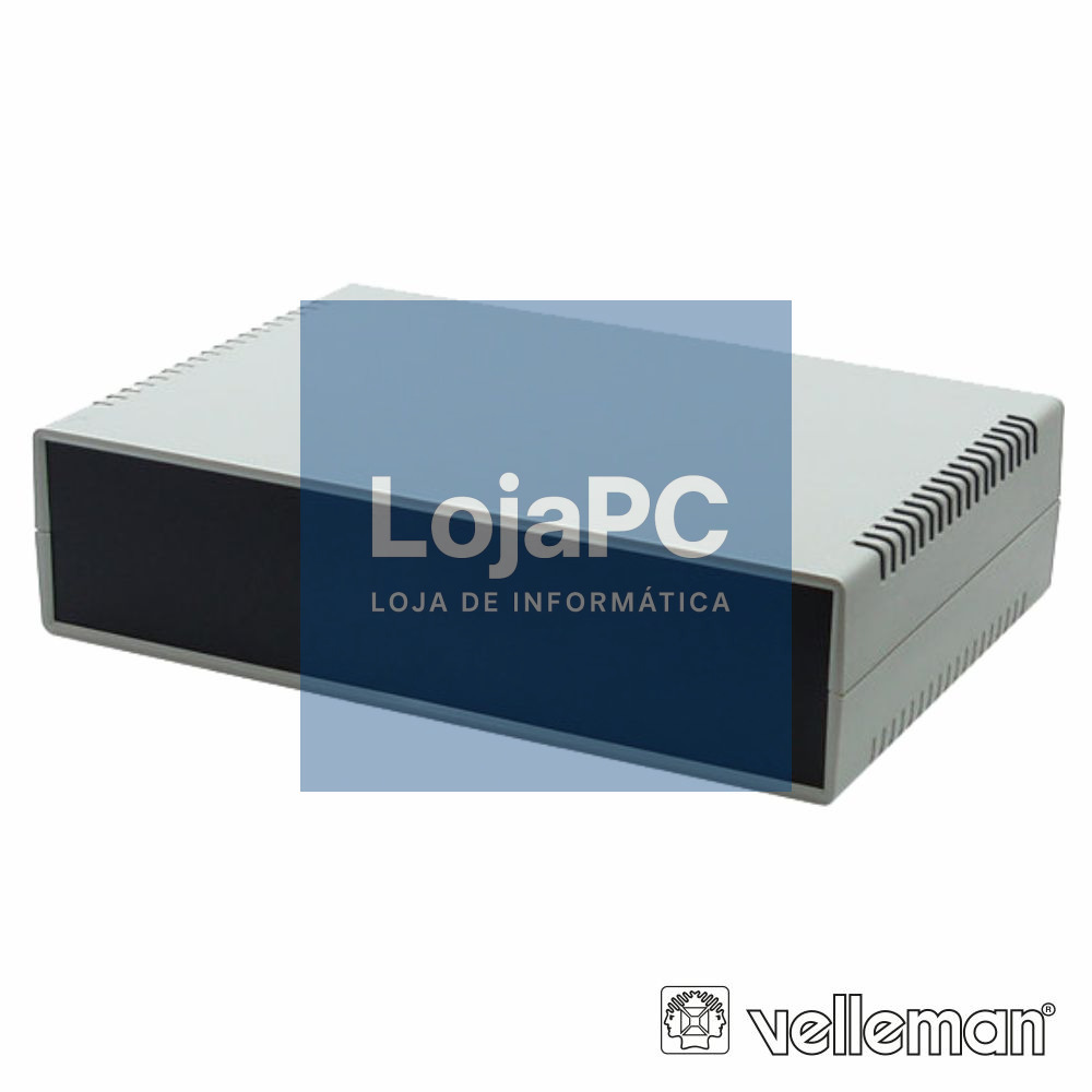 CAIXA ABS CINZA CLARO / PRETO 225x165x40MM