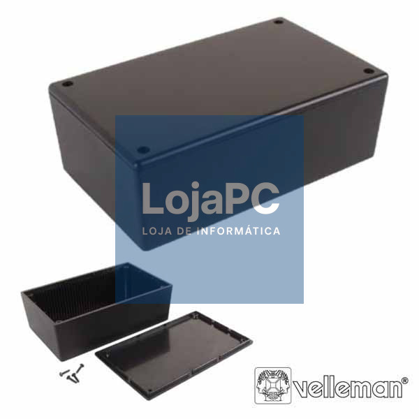 CAIXA DE PLÁSTICO PRETA 160x95x55MM