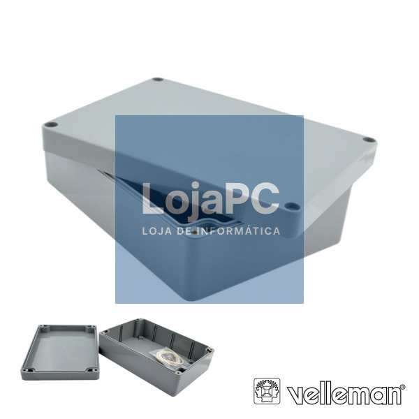 CAIXA ESTANQUE ABS CINZA ESCURO 160x80x55MM TAMPA TRANSP
