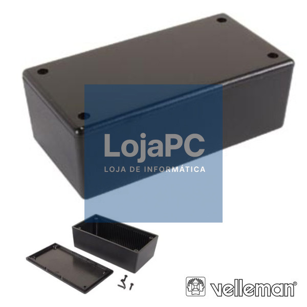 CAIXA DE PLÁSTICO PRETA 200x110x65MM