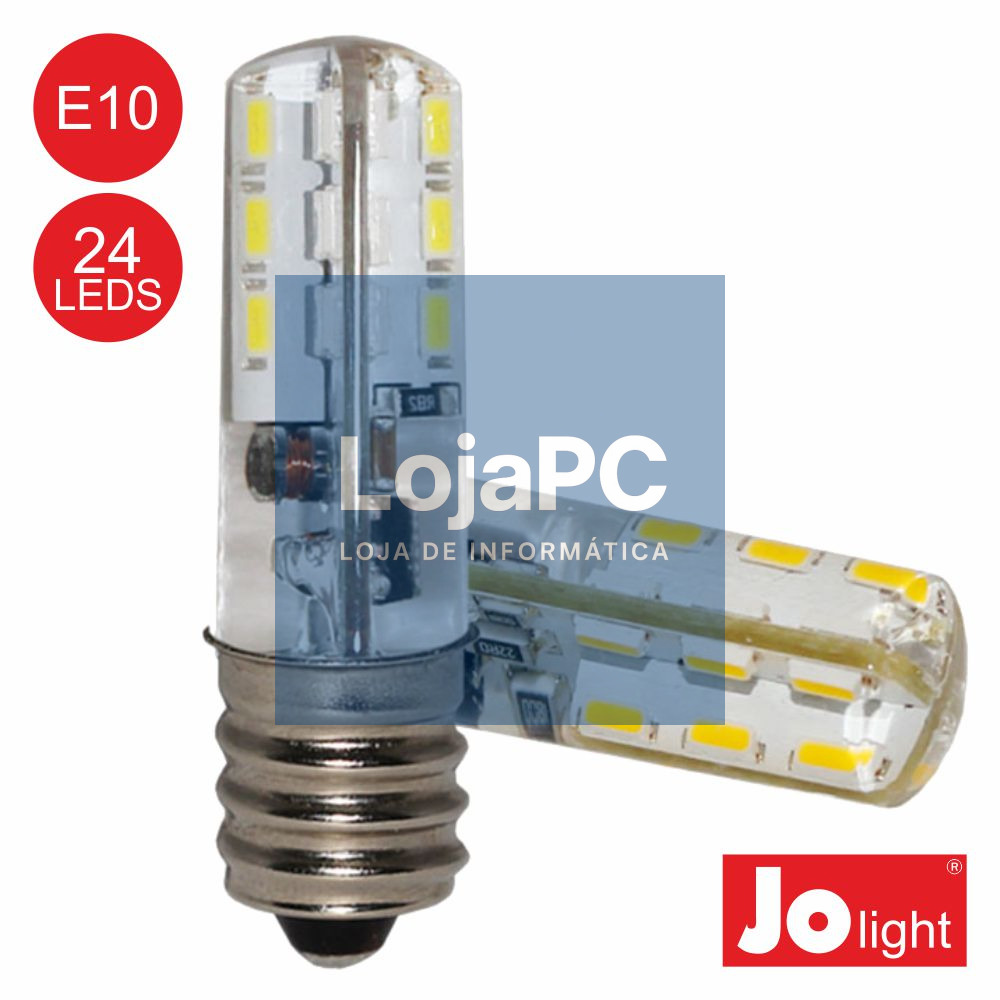 LÂMPADA LED E10 1.5W-15W 12V AC/DC BRANCO FRIO 120LM JOLIGHT