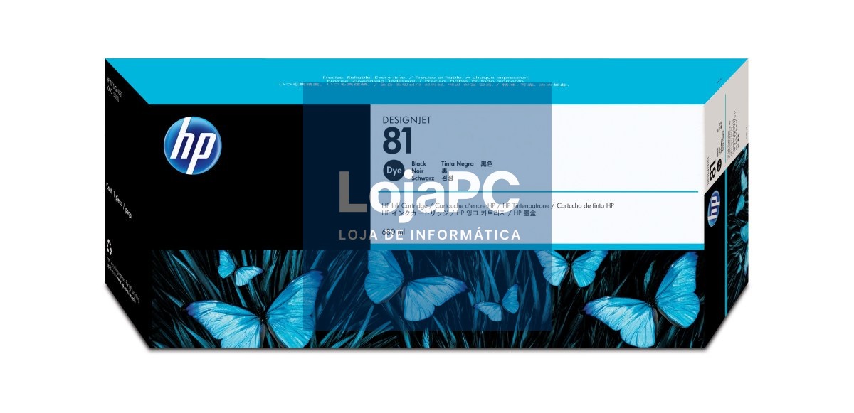 HP 81 original dye Ink cartridge C4930A black standard capacity 680ml 1-pack