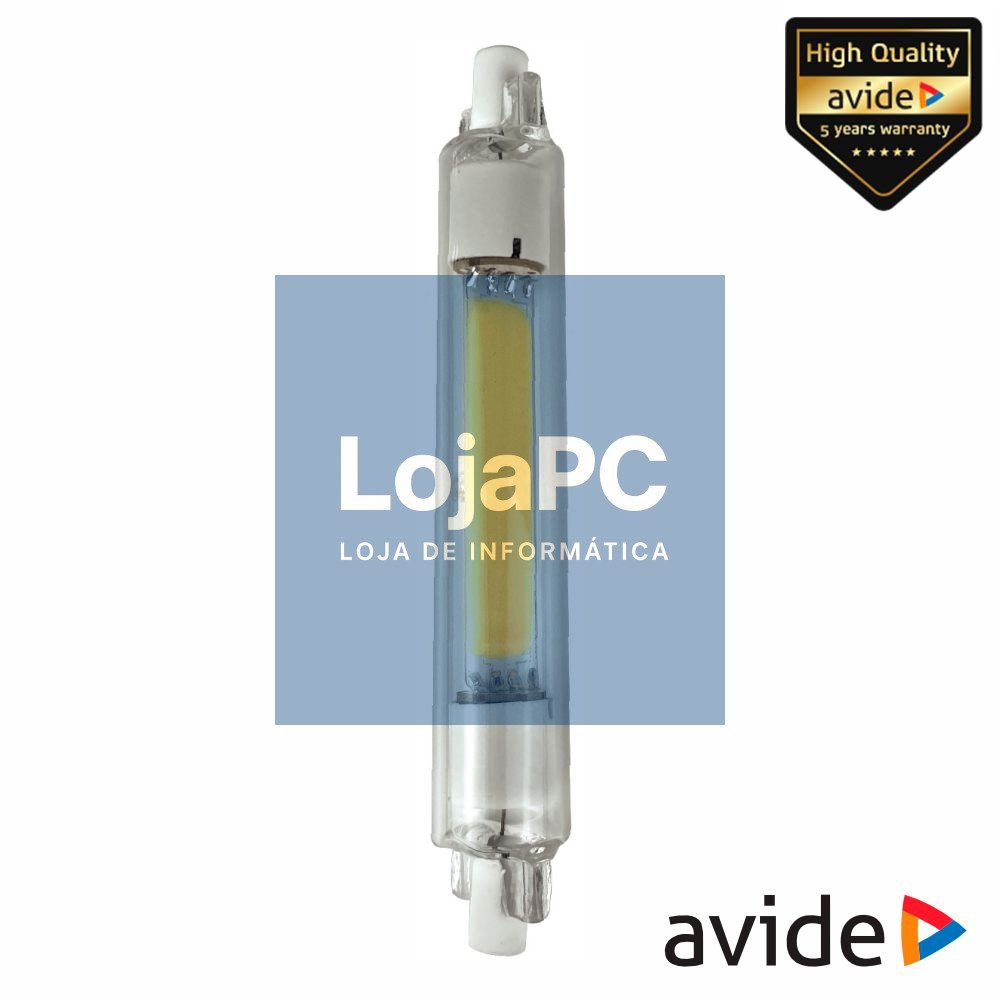 Lâmpada R7S 10W 230V LED Dimável 118mm 4000K 1000lm AVIDE