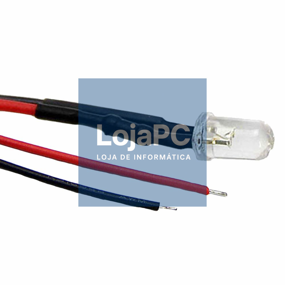 Lâmpada Miniatura LED 12V 5mm Branco Quente 20cm