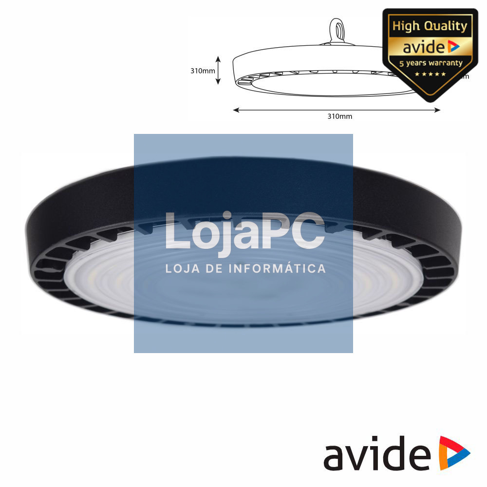Campânula LED 200W 5000K IP65 22000LM AVIDE