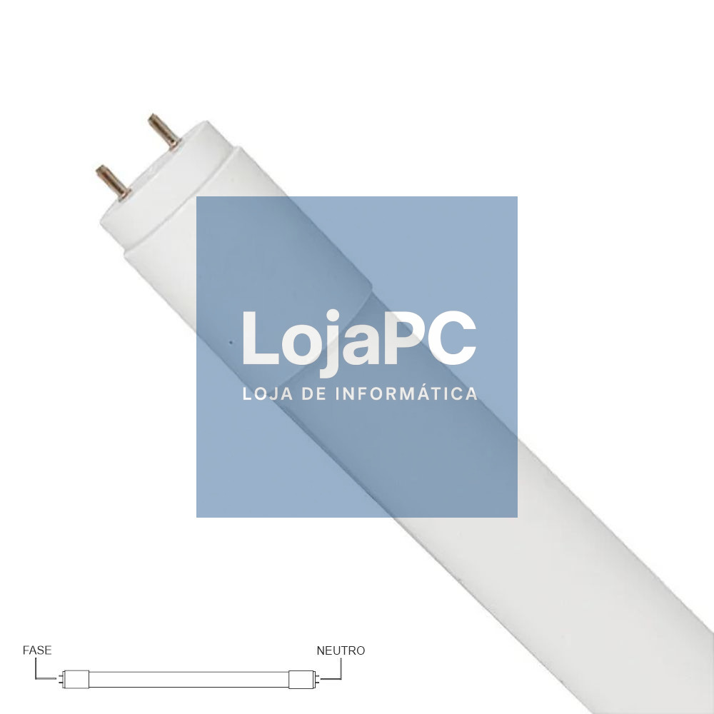 Lâmpada Tubular T8 18W 120cm LED 6500K Fase e Neutro Opostos