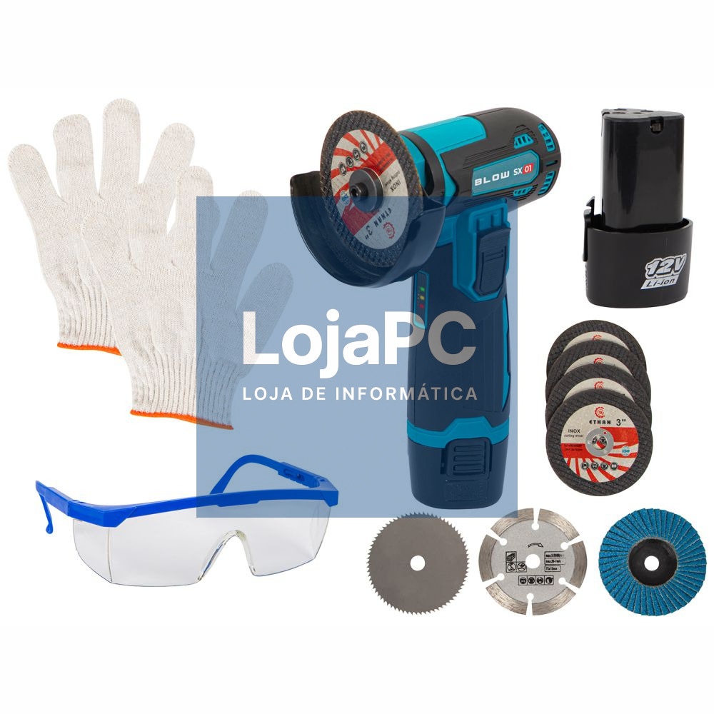Kit Completo Rebarbadora S/ Fios 12V 78mm BLOW