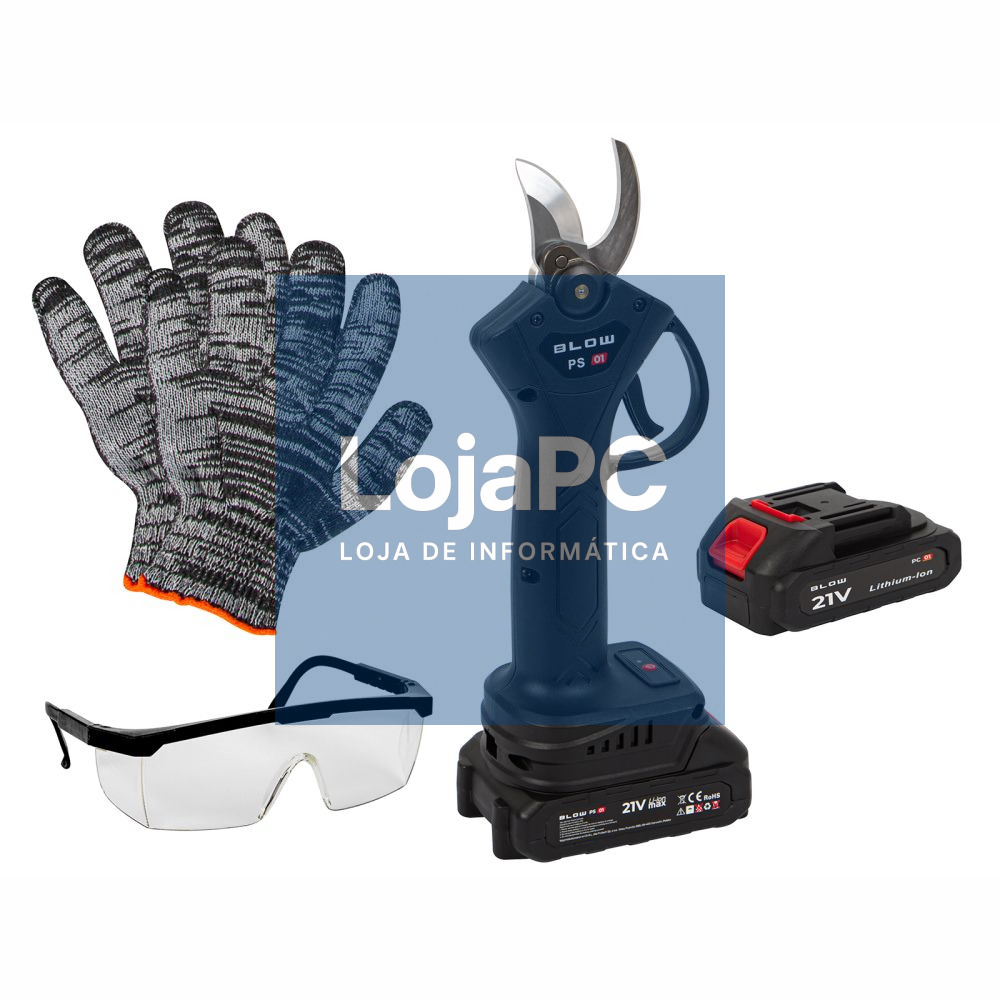 Kit Completo Tesoura De Poda S/ Fios 21V 28mm BLOW