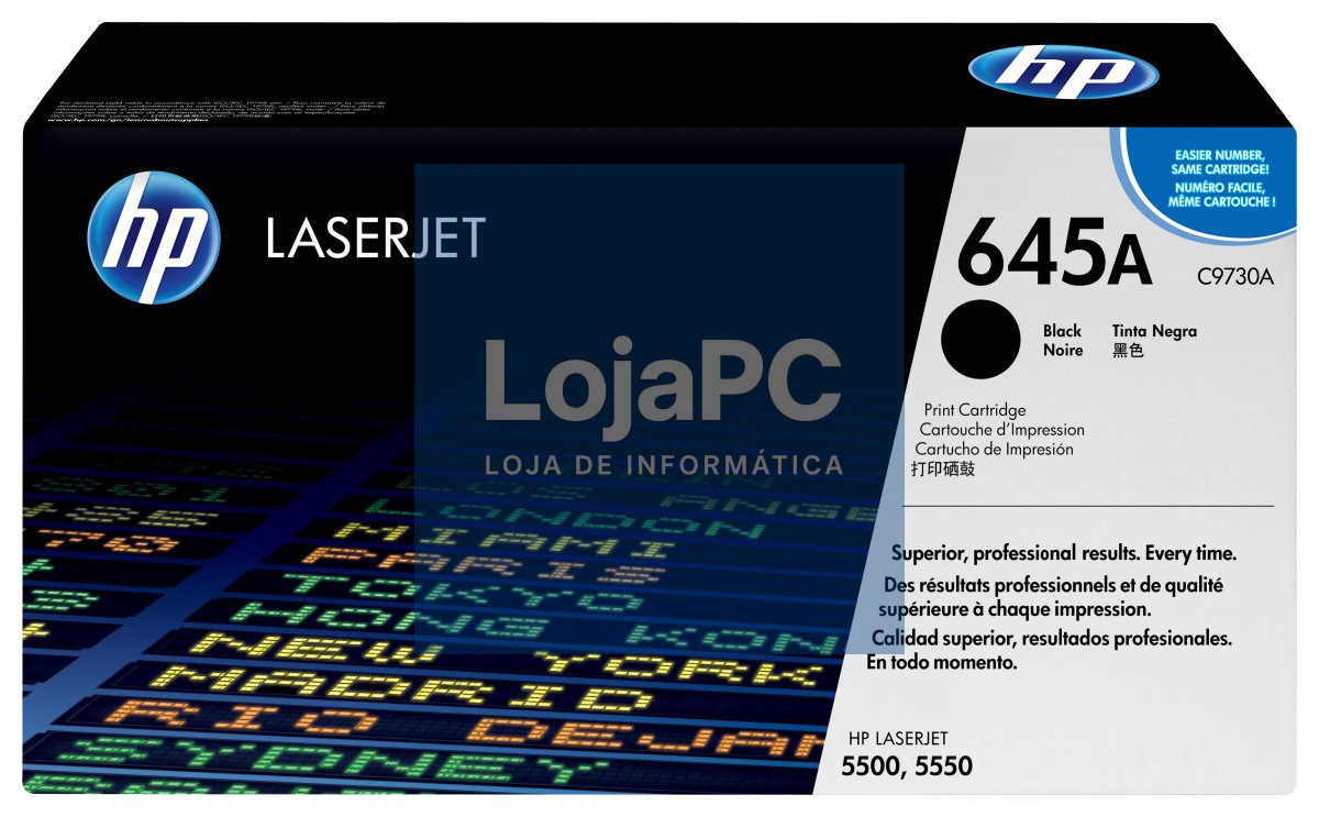 HP 645A original Colour LaserJet Toner cartridge C9730A black standard capacity 13.000 pages 1-pack