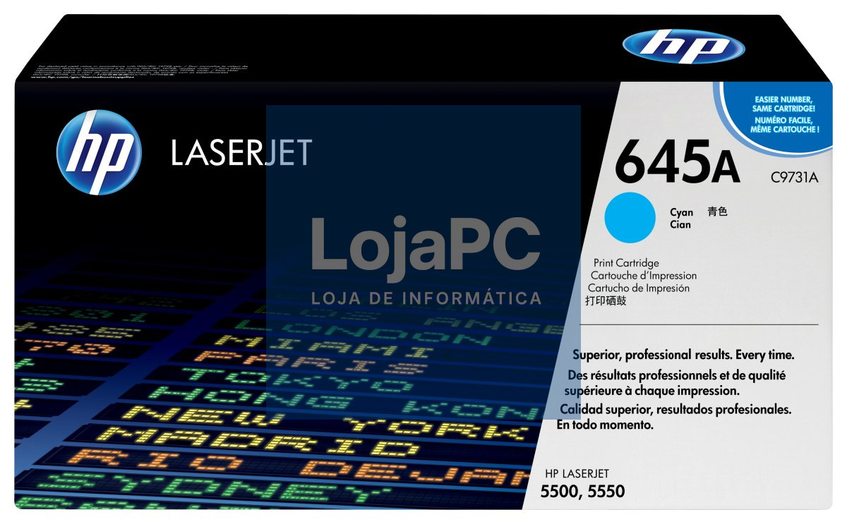 HP 645A original Colour LaserJet Toner cartridge C9731A cyan standard capacity 12.000 pages 1-pack