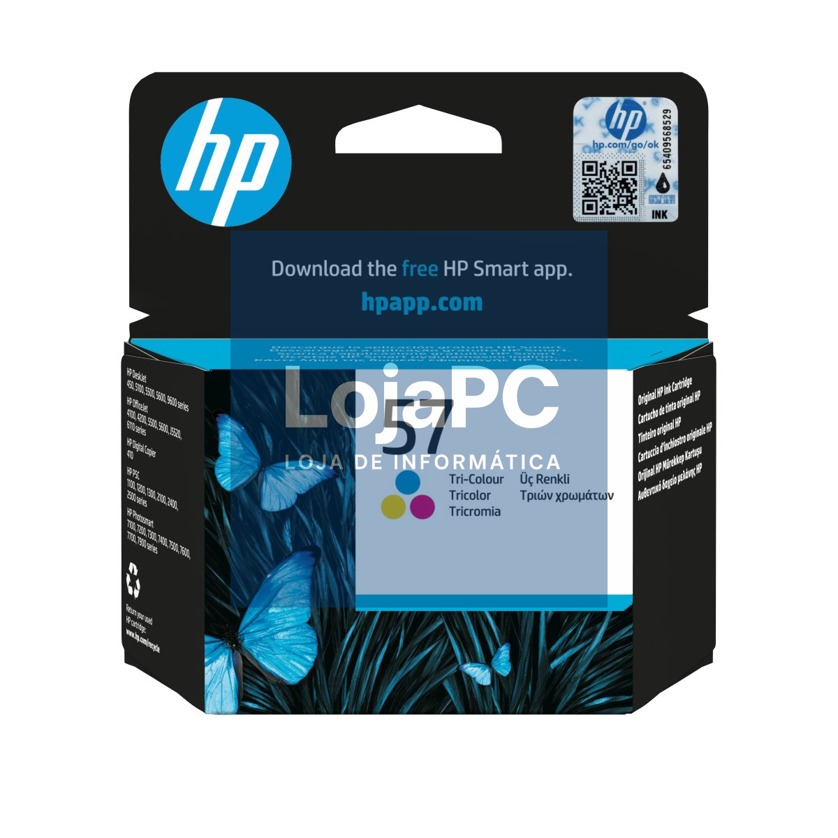 HP no 57 original tri-color Ink cartridge C6657AE ABE 17ml