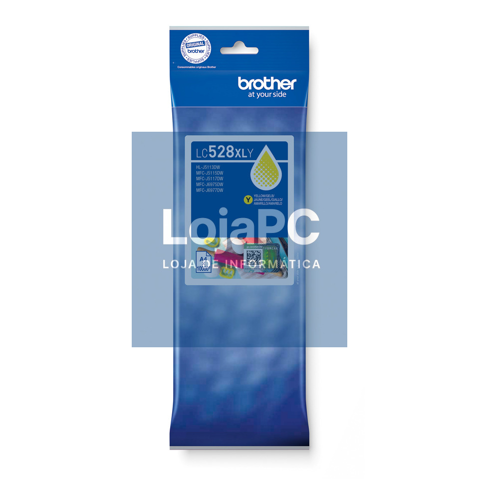 BROTHER LC528Y Yellow Ink Cartridge HLJ5113DW MFCJ5010DW MFCJ5110DW MFCJ5115DW MFCJ6760DW MFCJ6960DW MFCJ6975DW