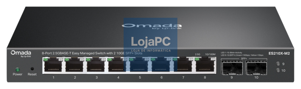 TP-LINK Omada 8-Port 2.5G BASE-T Easy Managed Switch with 2 10GE SFP+ Slots