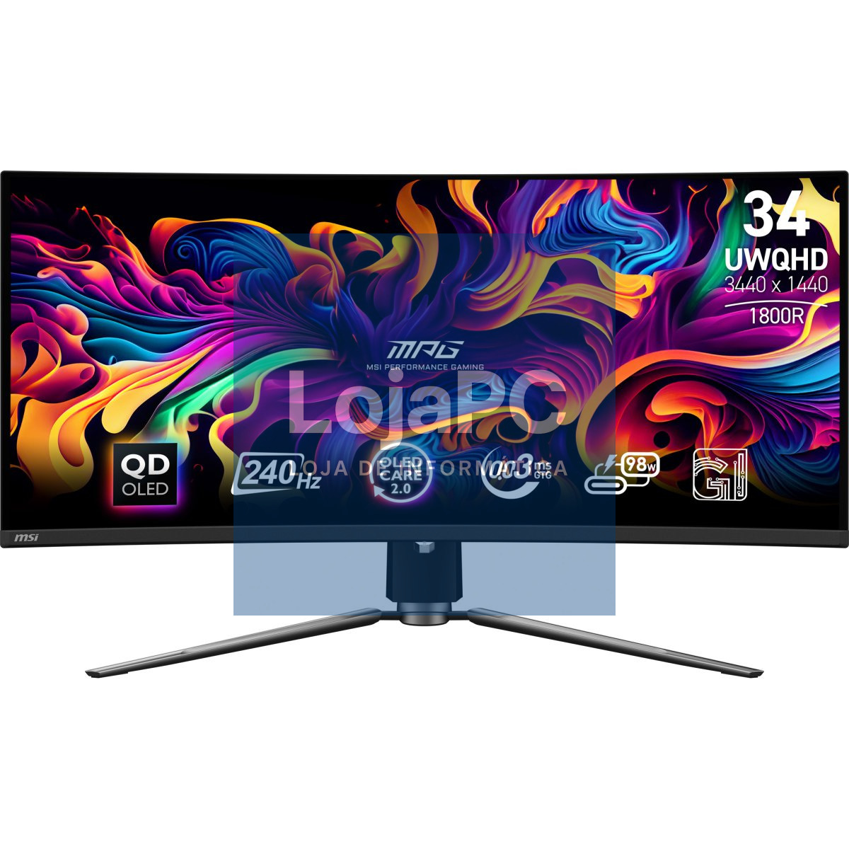 MSI MPG 341CQPX 34INCH QD-OLED 240Hz 0.03ms DP HDMI USB
