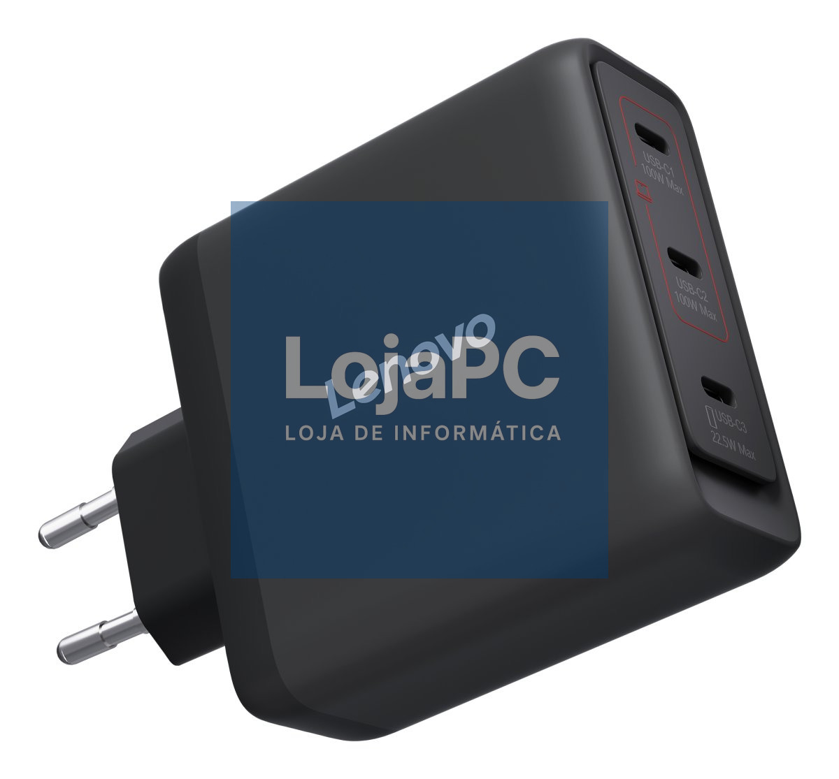 LENOVO Multi-port USB-C 100W GaN Charger Black -EU