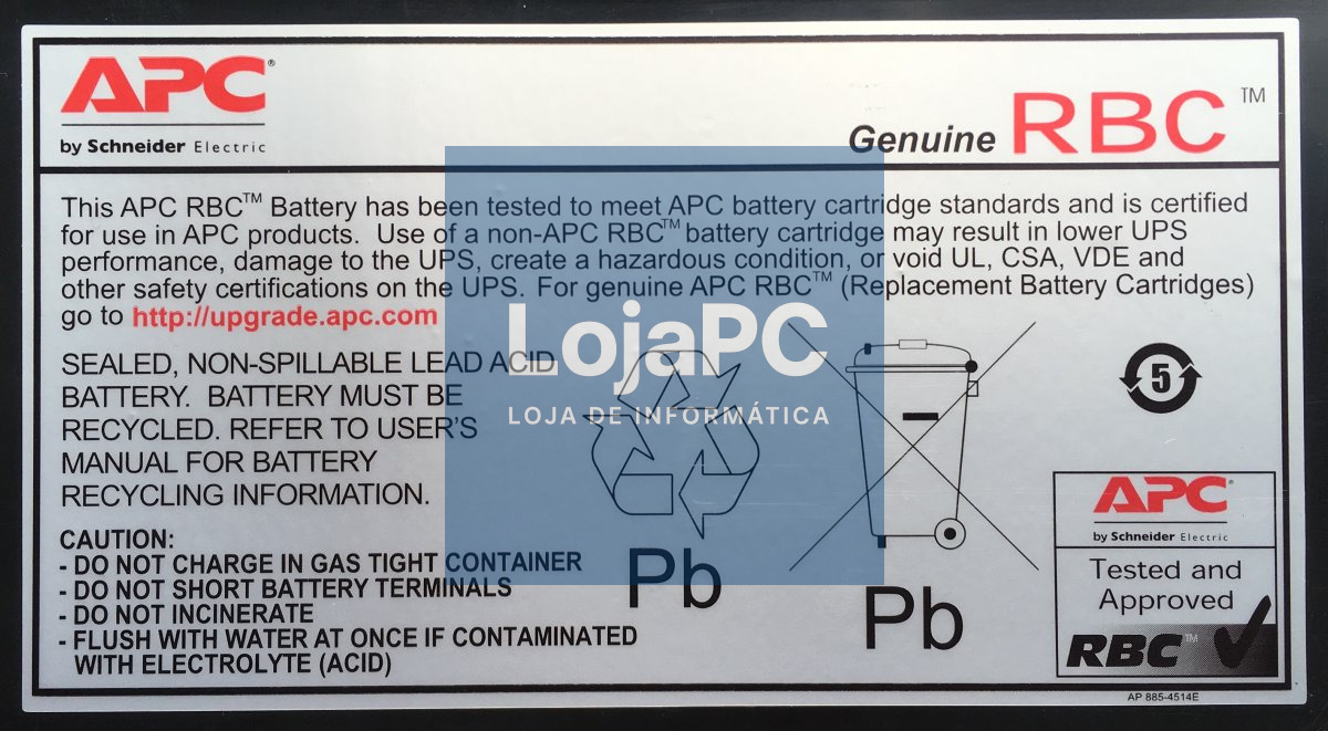 APC Replacement Battery Cartridge 43