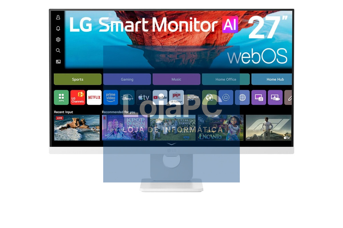 LG Smart 27U731SB 27inch LCD w/o TV 16:9 1000:1 350cd/m2 5ms No Pivot Speaker Plug and Play white