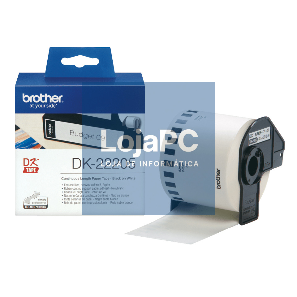 BROTHER P-Touch DK-22205 continue length paper 62mm x 30.48m