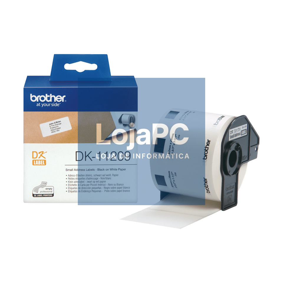 BROTHER P-Touch DK-11209 die-cut adress label small 29x62mm 800 labels