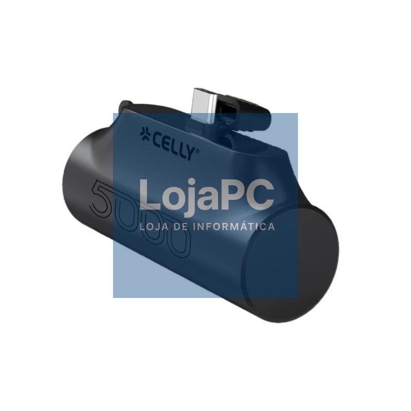 Celly Powerbank Compacta Usb-C 5000 mAh Preta