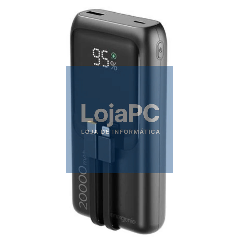 Gembird Powerbank com cabos 20W 20000 mAh