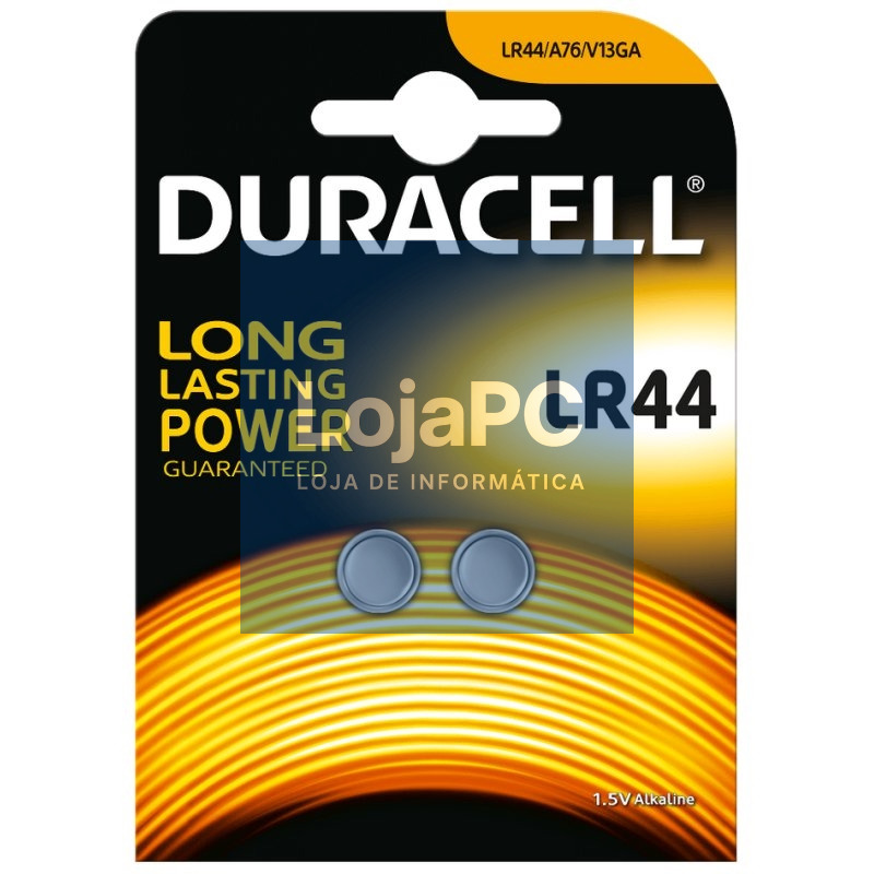 Duracell Pilha Botón Alcalina LR44 1,5V Blister*2