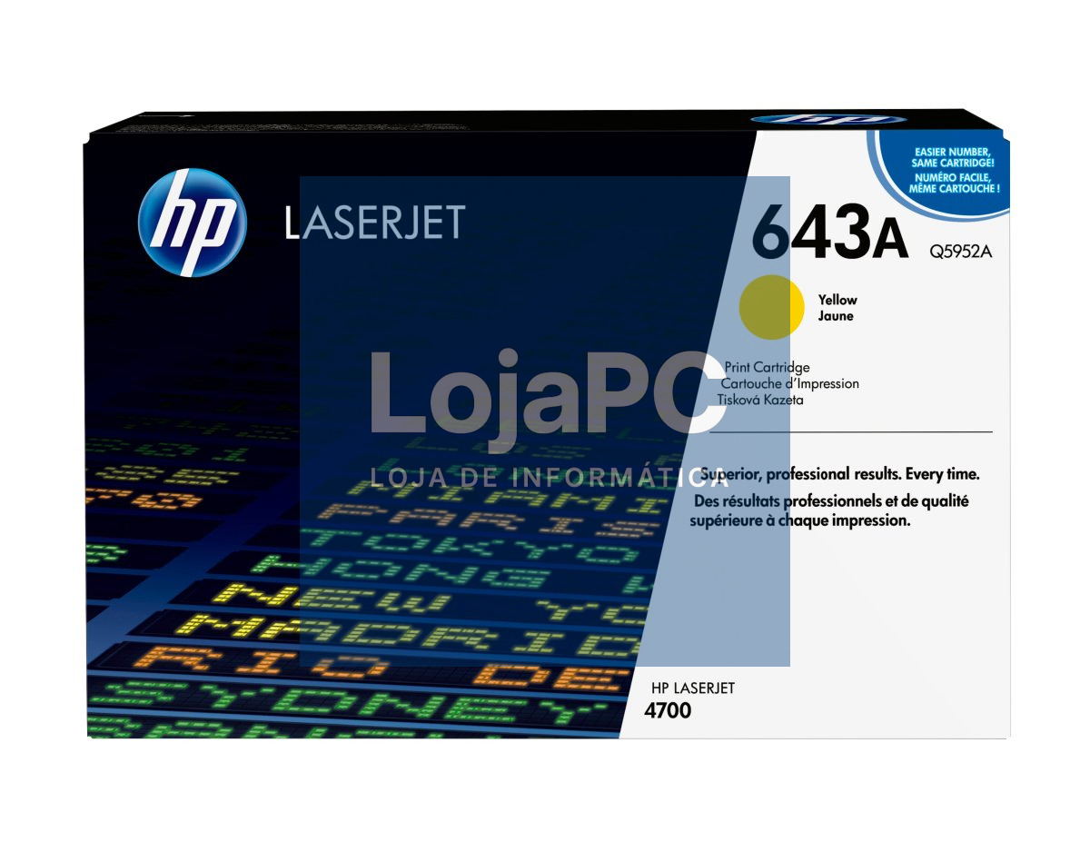 HP 643A original Colour LaserJet Toner cartridge Q5952A yellow standard capacity 10.000 pages 1-pack